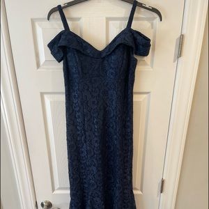Navy blue mother of the bride dress worn once